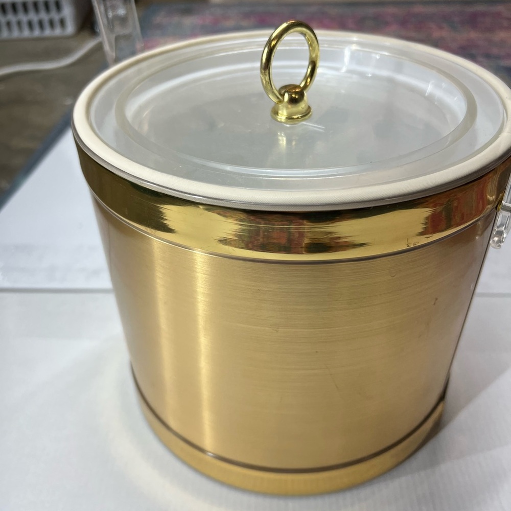 George Briard Gold Ice Bucket with Lid